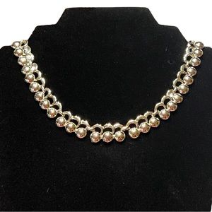 Monet Silver Toned Chain Heavy Elegant Choker Adjustable 14-16.5 Inches